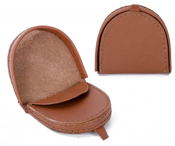 TP-01 STIFF LEATHER COIN PURSE W/INTERNAL POCKET