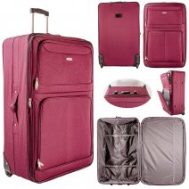 RT42 BURGANDY 32'' XLARGE TRAVEL TROLLEY SUITCASE