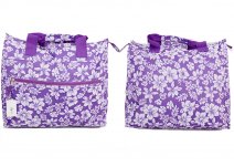 LL-7433 SHOPPING PURP WHITE FLOWER PRINT