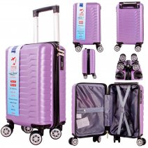 T-HC-US-1627 PURPLE 15.7'' UNDER-SEAT CABIN-SIZE TRAVEL TROLLEY