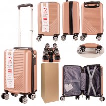 T-HC-US-04 ROSE GOLD 15.7'' BOX/4 UNDER-SEAT CABIN-SIZE SUITCASE