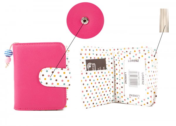 7130 LORENZ PINK POLKA DOT PURSE