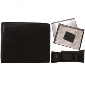 1064 BLACK ITALIAN LEATHER WALLET