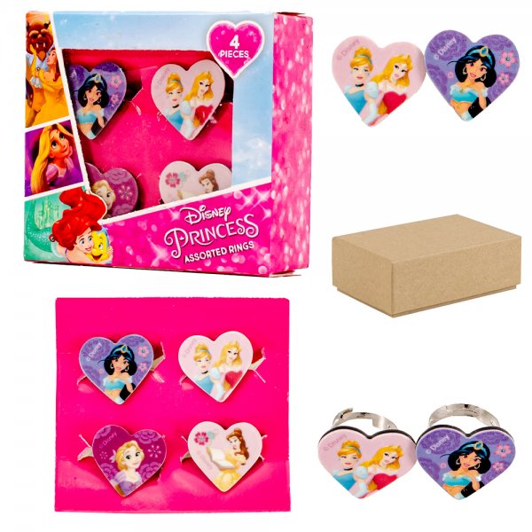 2125-7212 BOX OF 12 PRINCESS 4 ASSORTED RING BOX SET