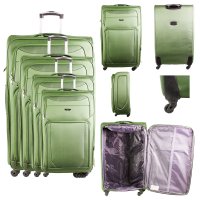 HD-918 GREEN TRAVEL TROLLEY SET OF 4
