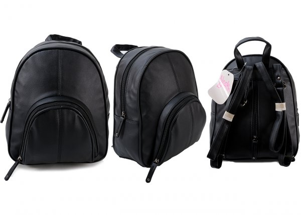 JBHB2563 BLACK PU BACKPACK NICOLE BROWN