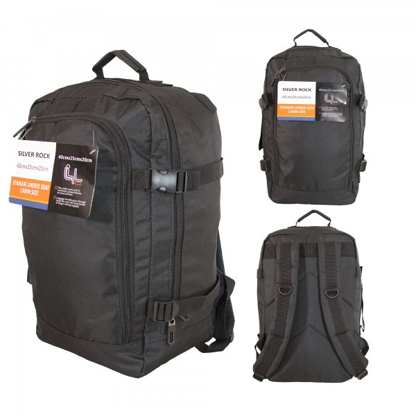 BP-127 BLACK EASYJET TRAVEL BACKPACK
