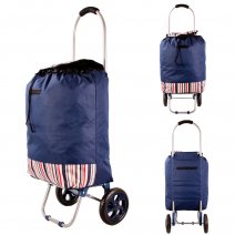 EV-444 NAVY PURPLE/ROSE 2-WHEEL SHOPPING TROLLEY