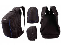 LL-198 BLACK NAVY POLYESTER BACKPACK