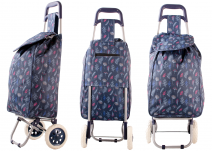 258517 Flora Navy 2 Wheel Shopping Trolley