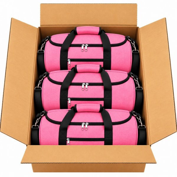 TB-TW-65 Box Of 10 Pink Holdall Bag