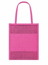 002/PINK MESH BEACH TOTE BAG