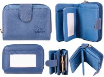 JBPS116 BLUE PURSE WITH POP FRONT & 1 ZIP