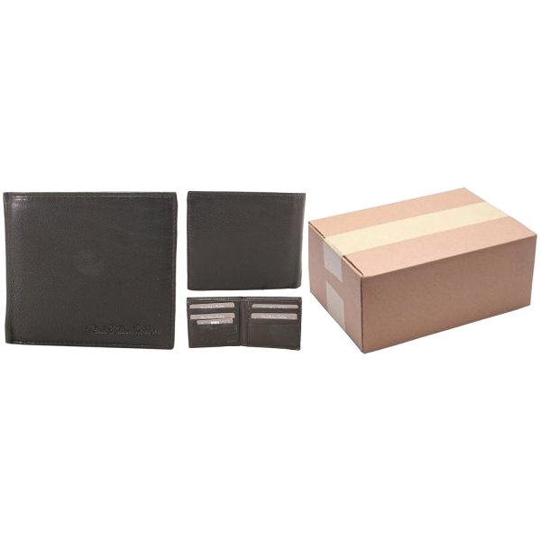 1061 ASSORTED BLACK ITALIAN LEATHER WALLET BOX OF TEN