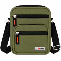 2570 Olive Small Unisex Polyester Bag With 5 Zips (New)