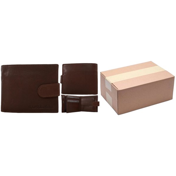 1006 ASSORTED TAN ITALIAN LEATHER WALLET BOX OF TEN