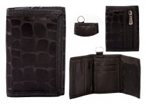 LL-90P CHEETAH BLACK UNISEX VELCRO POLYESTER WALLET