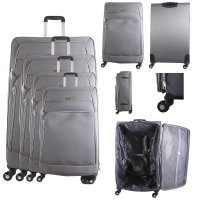 N516 GREY TRAVEL TROLLEY SUITCASE SET OF 4