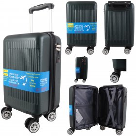 T-HC-US-1631 DARK GREEN RYANAIR CABIN-SIZED TROLLEY SUITCASE