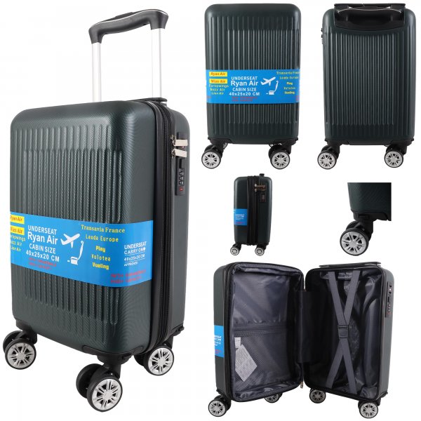 T-HC-US-1631 DARK GREEN RYANAIR CABIN-SIZED TROLLEY SUITCASE