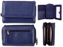 JBPS232 BLUE WALLET WITH THREE-FOLD SYSTEM