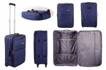 BARCELONA 21'' NAVY 2-WHEEL POLYESTER CABIN TRAVEL SUITCASE