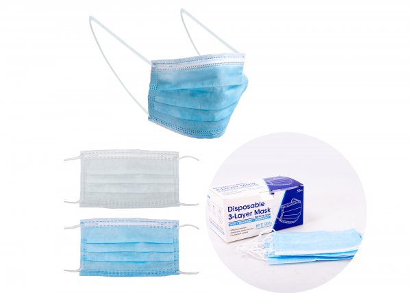 Disposable 3 Layer Face Mask Pack of 50