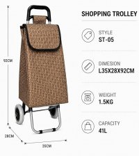 LL-ST05 GOLD G 2 WHEEL SHOPPING TROLLEY LL-ST05 GOLD G 2 WHEEL SHOPPING TROLLEY