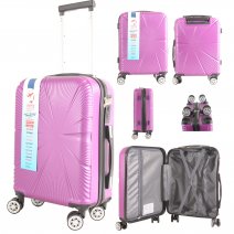 T-HC-US-1829 DARK PURPLE CABIN-SIZE EASYJET TRAVEL TROLLEY SUITC