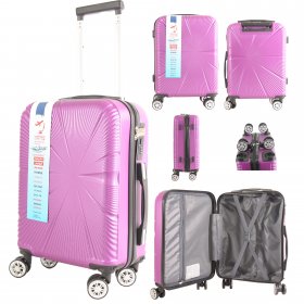 T-HC-US-1829 DARK PURPLE CABIN-SIZE EASYJET TRAVEL TROLLEY SUITC