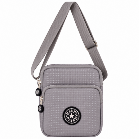 LL-222 Grey Round X-Body Bag With Adjustable Strap (New)