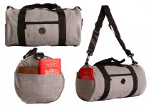 2633 GREY 40 CM BARRELL HOLDALL WITH FRONT ZIP POCKET