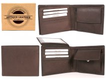 031 BROWN ANTIQUE LEATHER RFID WALLET