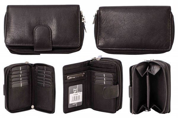 0465 LORENZ BLACK LEATHER PURSE