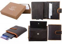 RL 9004 RFID C-SECURE CASE WALLET BROWN ORANGE