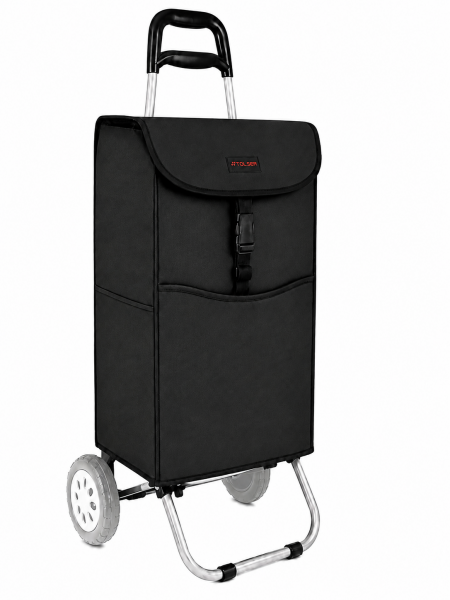 6961/W Black 2 WHEEL SHOPPING TROLLEY