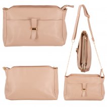 JBFB373 NUDE PU SHOULDER BAG