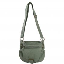 JBHB2326 OLIVE GREEN FAUX LEATHER HANDBAG