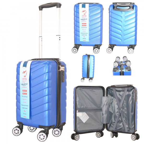 T-HC-US-1626 ROYAL BLUE RYANAIR CABIN-SIZED TRAVEL TROLLEY SUITC