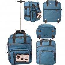 TR-002 PEACOCK BLUE EASYJET UNDERSEAT CABIN SIZE 2-WHEELED BAG