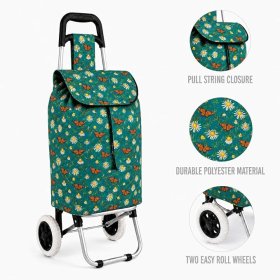 ST-05B Green Butterfly 2 Wheel Trolley