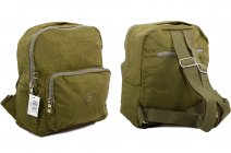 2519 crinkled nylon backpack green