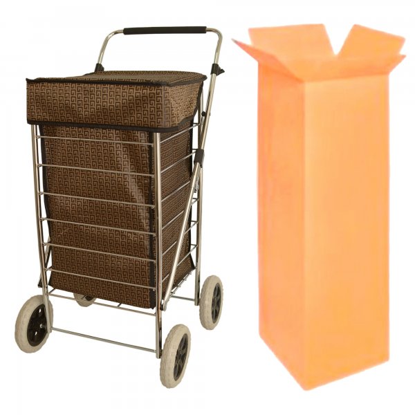 ST-FOUR-01 BROWN G ASSORTED 4 WHEEL TROLLEY BOX OF 4