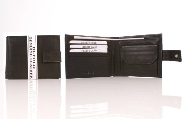 S099 LEATHER WALLET BLACK