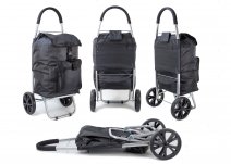 ST-07 COLLAPSABLE SHOPPING TROLLEY 2 WHEELS BLACK