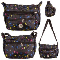 LL-156 BIRD BLACK SHOULDER BAG