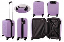 2052 PURPLE CABIN SIZE TRAVEL TROLLEY LUGGAGE SUITCASE