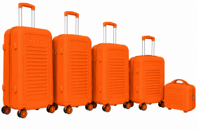 T-HC-716 SET OF 5 Orange Premium Hard Shell Suitcases