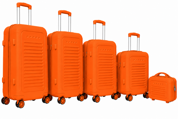 T-HC-716 SET OF 5 Orange Premium Hard Shell Suitcases