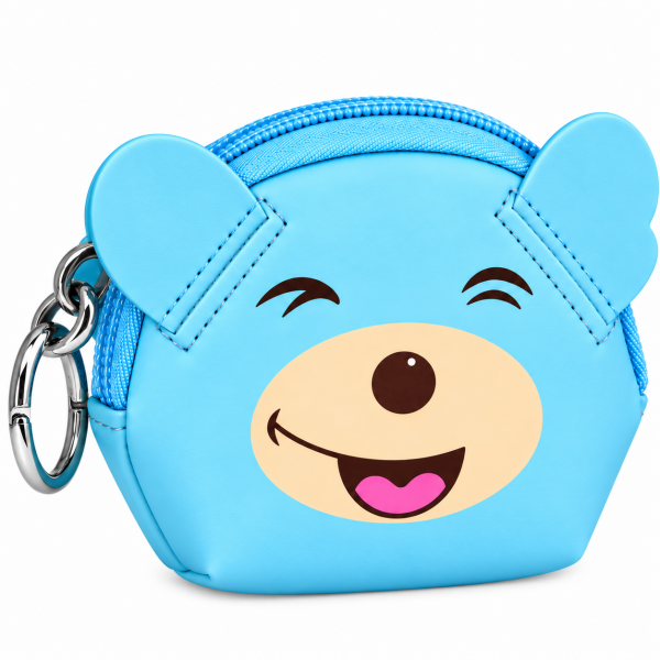 7091 Bear Printed Coin Purse with Straigh Zip (New)